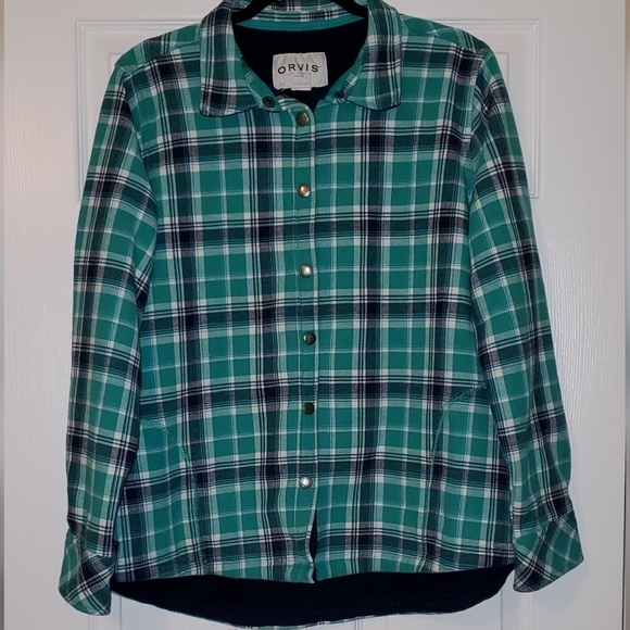Orvis Tops - ORVIS Plaid Button-Up Shacket Size XL
